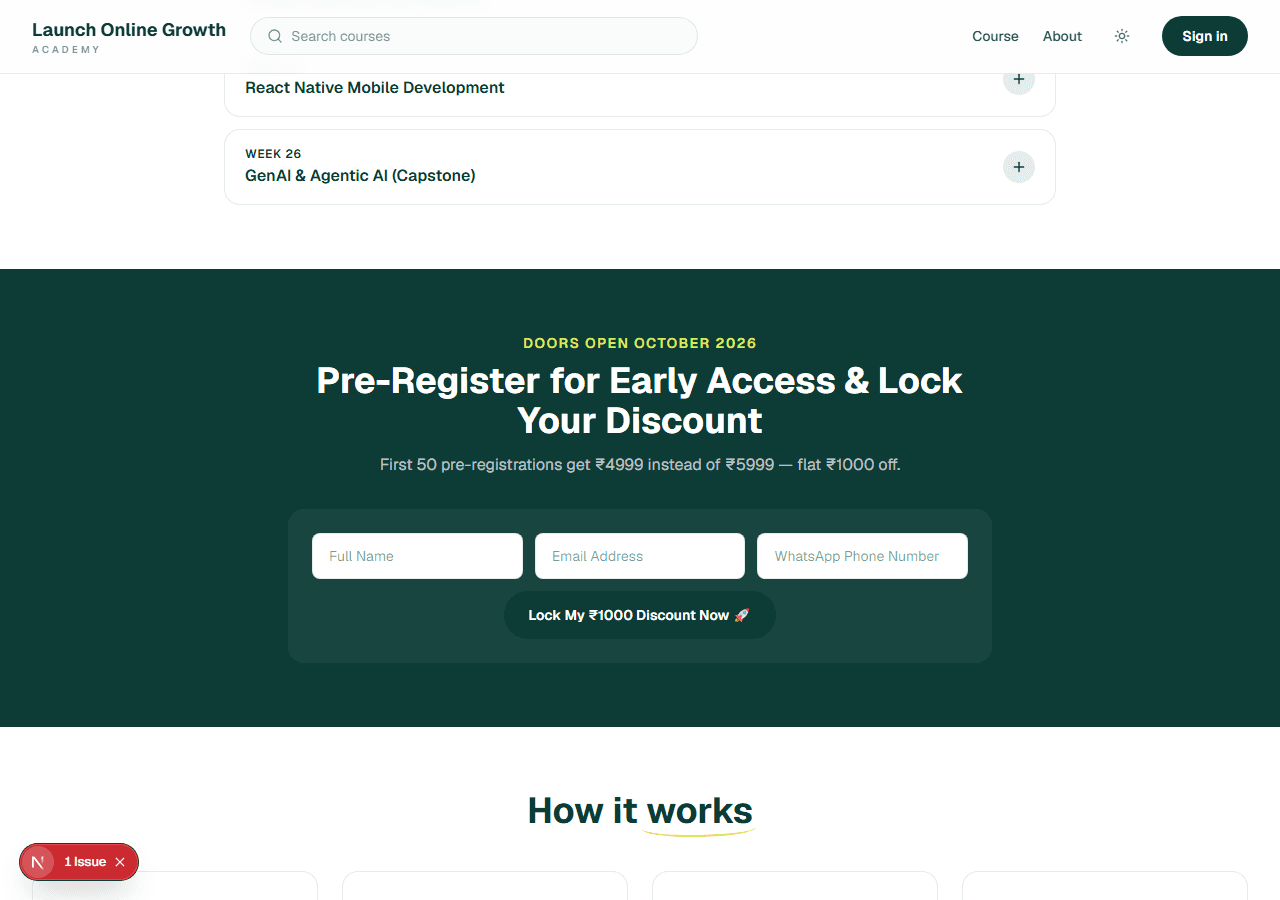 Launch Online Growth Academy screenshot